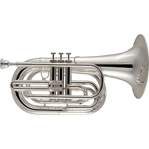 King KMB411 Performance Series Small Shank Marching Baritone Silver plated