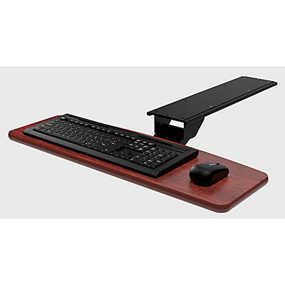 Omnirax KMSOM Adjustable Computer Keyboard Mouse Shelf - Mahogany