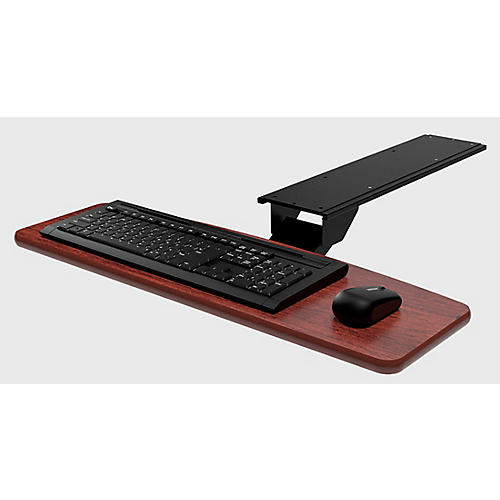Omnirax KMSOM Adjustable Computer Keyboard Mouse Shelf - Mahogany Mahogany
