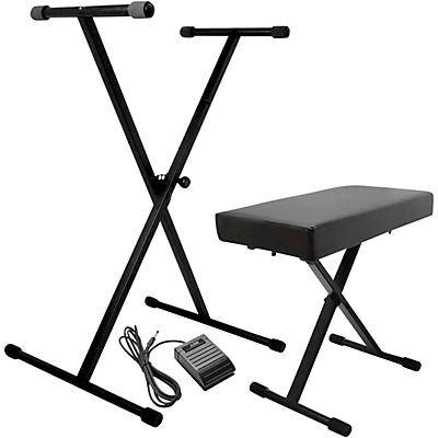 On-Stage Stands KPK6520 Keyboard Stand/Bench Pack With Sustain Pedal