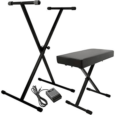 On-Stage Stands KPK6520 Keyboard Stand/Bench Pack with Sustain Pedal