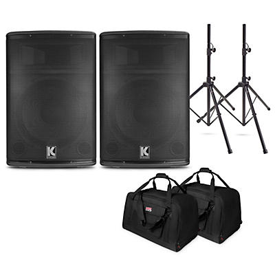 Kustom KPX Passive Speaker Package With Stands and Tote Bags