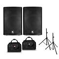 Kustom KPX Powered Speaker Package With Stands and Tote Bags 15