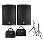 Kustom KPX Powered Speaker Package With Stands and Tote Bags 15