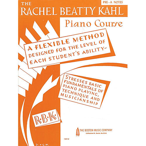 Kahl Piano Course Pre-A Notes Music Sales America Series Written by Rachel Beatty Kahl