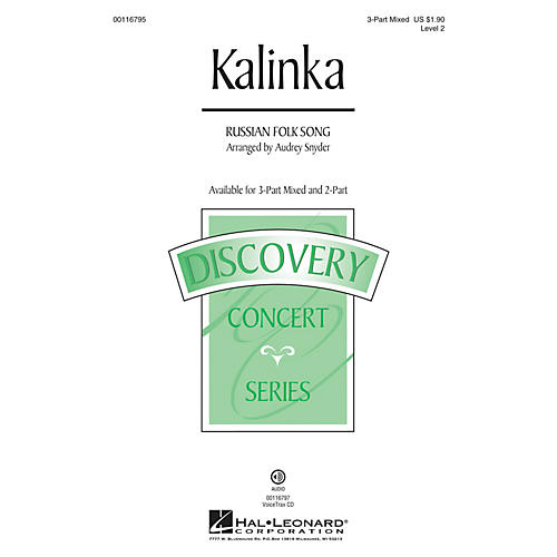 Hal Leonard Kalinka (Discovery Level 2) 3-Part Mixed arranged by Audrey Snyder