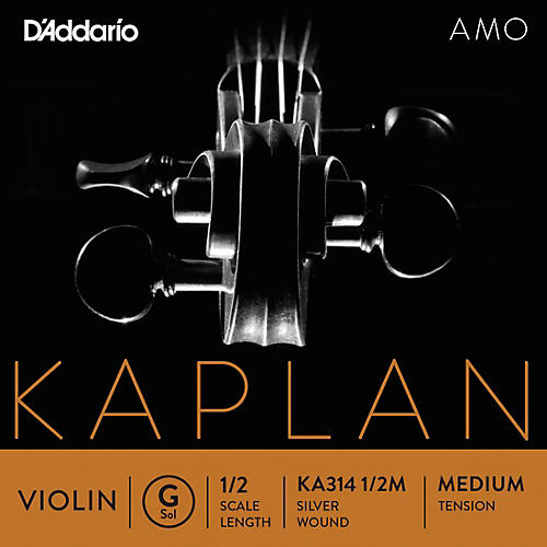 D'Addario Kaplan Amo Series Violin G String 1/2 Size, Medium