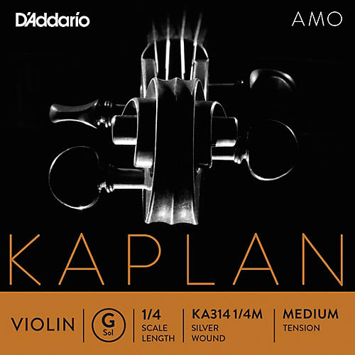 D'Addario Kaplan Amo Series Violin G String 1/4 Size, Medium