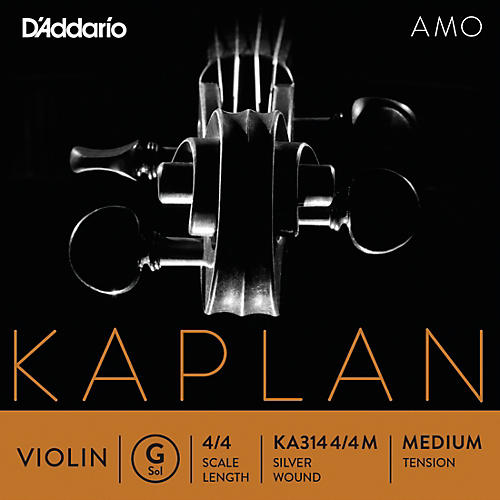 D'Addario Kaplan Amo Series Violin G String 4/4 Size, Medium
