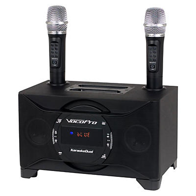 VocoPro KaraokeeDual All-In-One Karaoke Boom Box With Wireless Mics