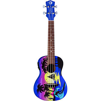 Luna Guitars Kauwela Summer Concert Acoustic-Electric Ukulele