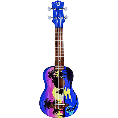 Luna Guitars Kauwela Summer Soprano Ukulele Custom Graphic
