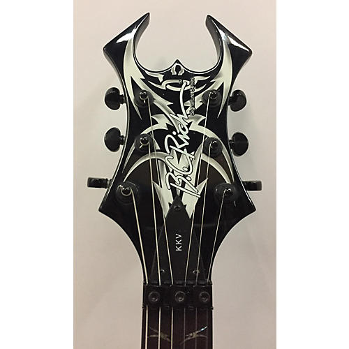 B.C. Rich Kerry King Signature V With Kahler Tremolo Solid Body Electric Guitar Black and Silver