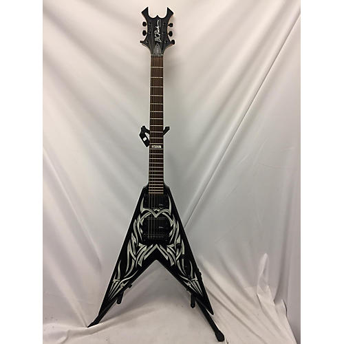 Dean Kerry King V Solid Body Electric Guitar Black and White Tribal Pattern