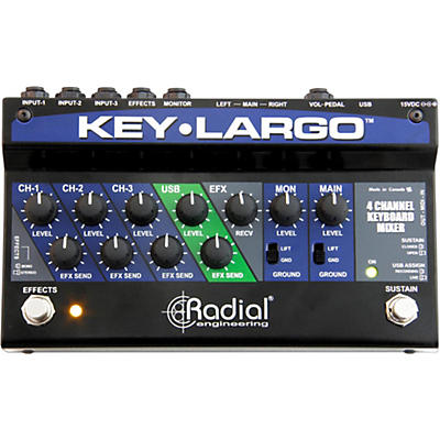 Radial Engineering Key-Largo Keyboard Mixer and Performance Pedal