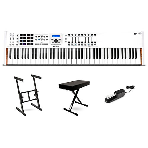 Arturia KeyLab 88 MkII Keyboard Controller Essentials Bundle White White