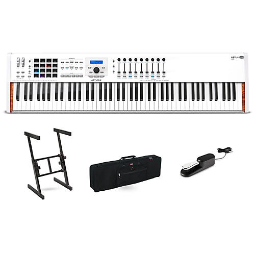 Arturia KeyLab 88 MkII Keyboard Controller Travel Bundle White White