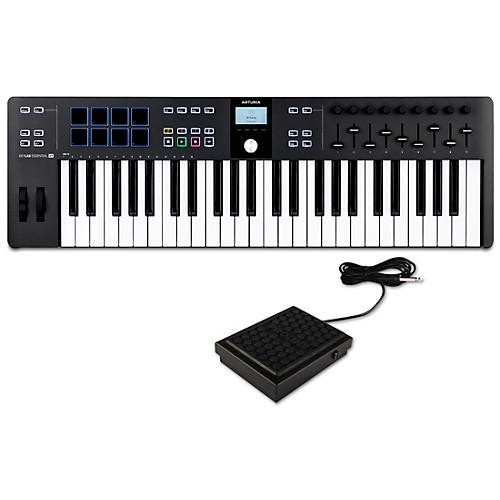 Arturia KeyLab Essential 49 mk3 Keyboard Controller With Sustain Block Black