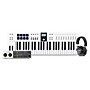 Arturia KeyLab Essential MK3 MIDI Keyboard Controller With Universal Audio Volt 2 USB Audio Interface & TASCAM TH-200X Studio Headphones - White