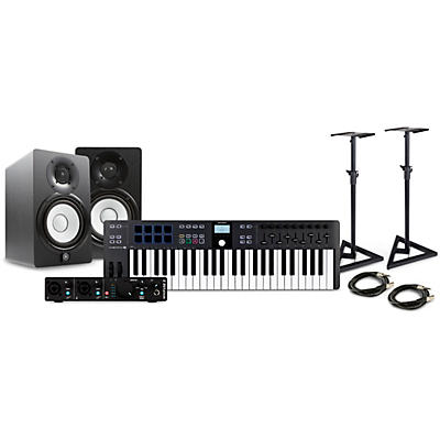 Arturia KeyLab Essential MK3 MIDI Keyboard Controller with Minifuse 2 USB Audio Interface and Yamaha HS5 5-inch Studio Monitor Pair (Cables & Stands Included)