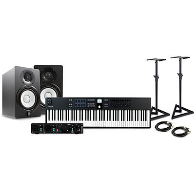 Arturia KeyLab Essential MK3 MIDI Keyboard Controller with Minifuse 2 USB Audio Interface and Yamaha HS5 5-inch Studio Monitor Pair (Cables & Stands Included)