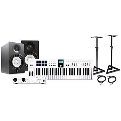 Arturia KeyLab Essential MK3 MIDI Keyboard Controller with Minifuse 2 USB Audio Interface and Yamaha HS5 5-inch Studio Monitor Pair (Cables & Stands Included)