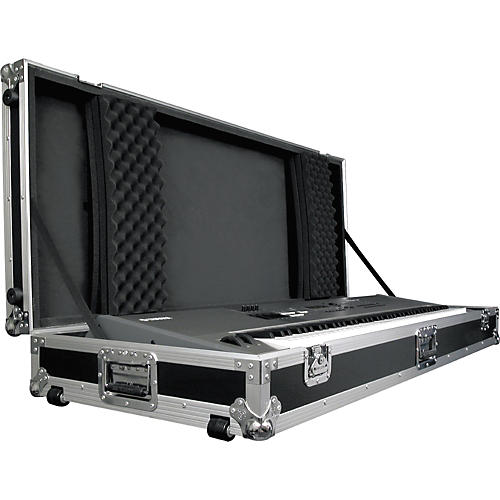 Road Runner Keyboard Flight Case With Casters Black 88 Key