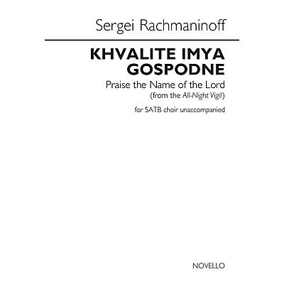 Novello Khvalite Imya Gospodne (Praise the Name of the Lord) SATB a cappella by Sergei Rachmaninoff