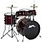 Kicker Pro 5-Piece Drum Set with Stands, Cymbals and Throne Level 1 Wine Red