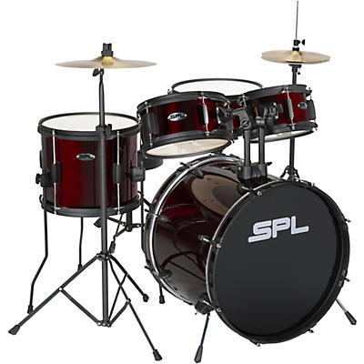 Sound Percussion Labs Kicker Pro 5-Piece Drum Set with Stands, Cymbals and Throne