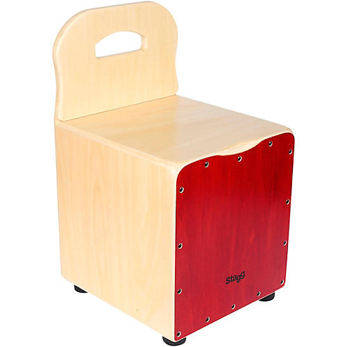 Stagg Kid's Cajon with Backrest Red