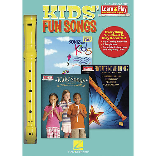 Hal Leonard Kids' Fun Songs Learn & Play 3-Book & Recorder Pack