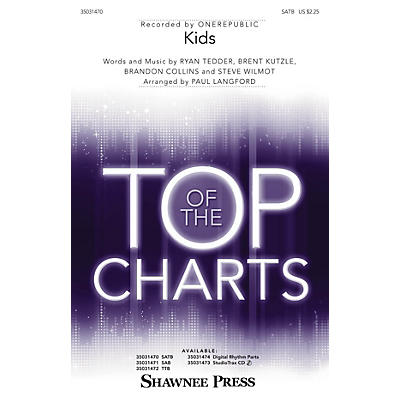 Shawnee Press Kids SATB by One Republic arranged by Paul Langford