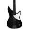 Kingston CRB 5-String Fretless Electric Bass Guitar Level 1 Transparent Black Ebony Fingerboard