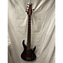 Used MTD Kingston Super5 Electric Bass Guitar Red to Black Fade