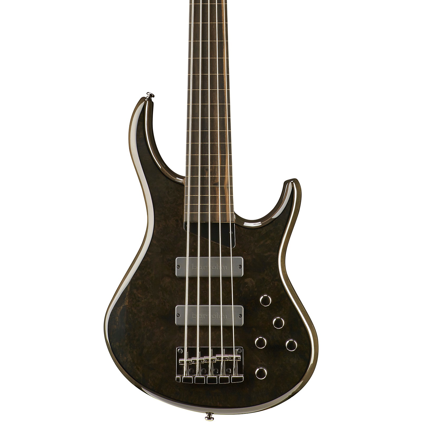 MTD Kingston ZX 5String Fretless Electric Bass Guitar Transparent