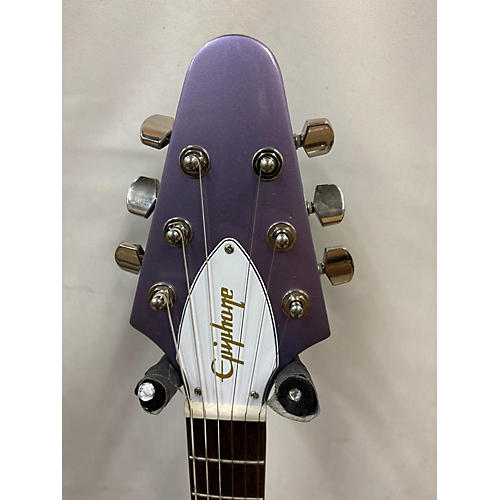 Epiphone Kirk Hammet Flying V Solid Body Electric Guitar Purple Metallic