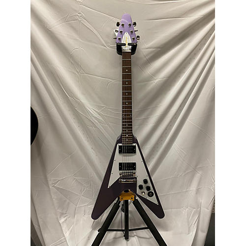 Epiphone Kirk Hammett 1979 Flying V Solid Body Electric Guitar Purple Metallic