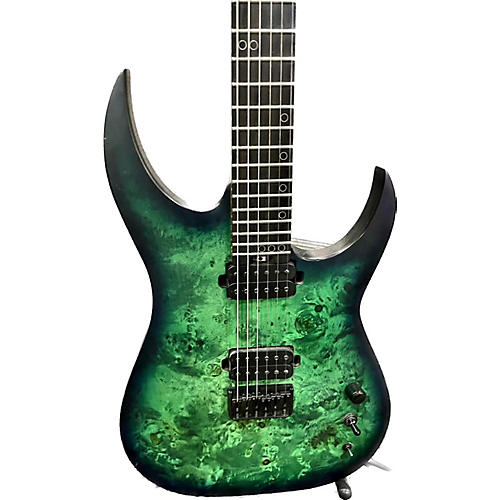 Schecter Guitar Research Km6 Solid Body Electric Guitar toxic smoke green