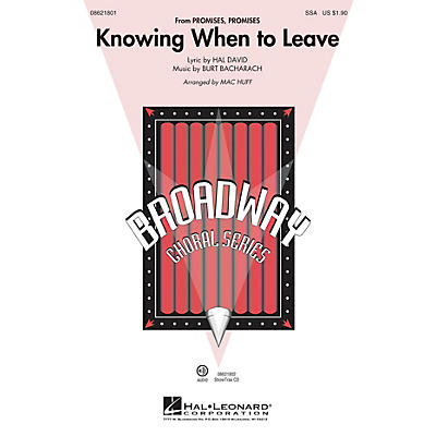 Hal Leonard Knowing When to Leave (from Promises, Promises) ShowTrax CD Arranged by Mac Huff