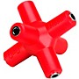 Hosa Knucklebones Signal Splitter, 3.5 mm X 6 Red