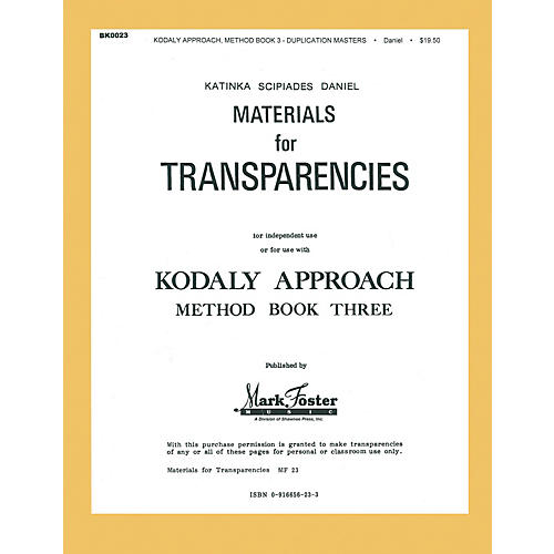 Shawnee Press Kodály Approach (Method Book Three - Transparencies)