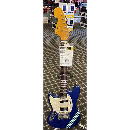 Fender Kurt Cobain Signature Mustang Left Handed Electric Guitar dark lake placid blue