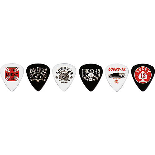 L13P Lucky 13 Players Guitar Picks - 6 Pack