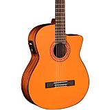 Ibanez GA5TCE 6 String RH Thinline Classical Acoustic Electric Nylon String  Guitar-Amber Finish ga-5-tce