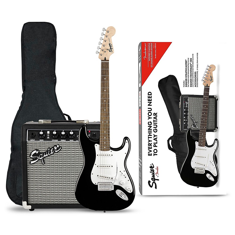 Squier Stratocaster Electric Guitar Pack with Fender Frontman 10G Amp ...