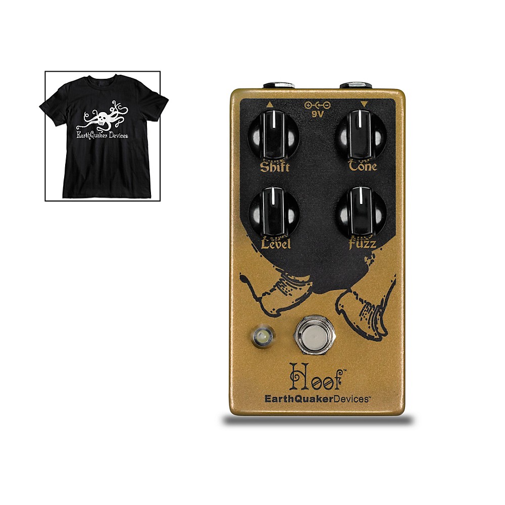 EarthQuaker Devices Hoof V2 Fuzz Effects Pedal and Octoskull T