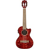 L27689000003000 - Lanikai QM-CET Quilted Maple Tenor with Kula PreampAcoustic Electric Ukulele Transparent Red