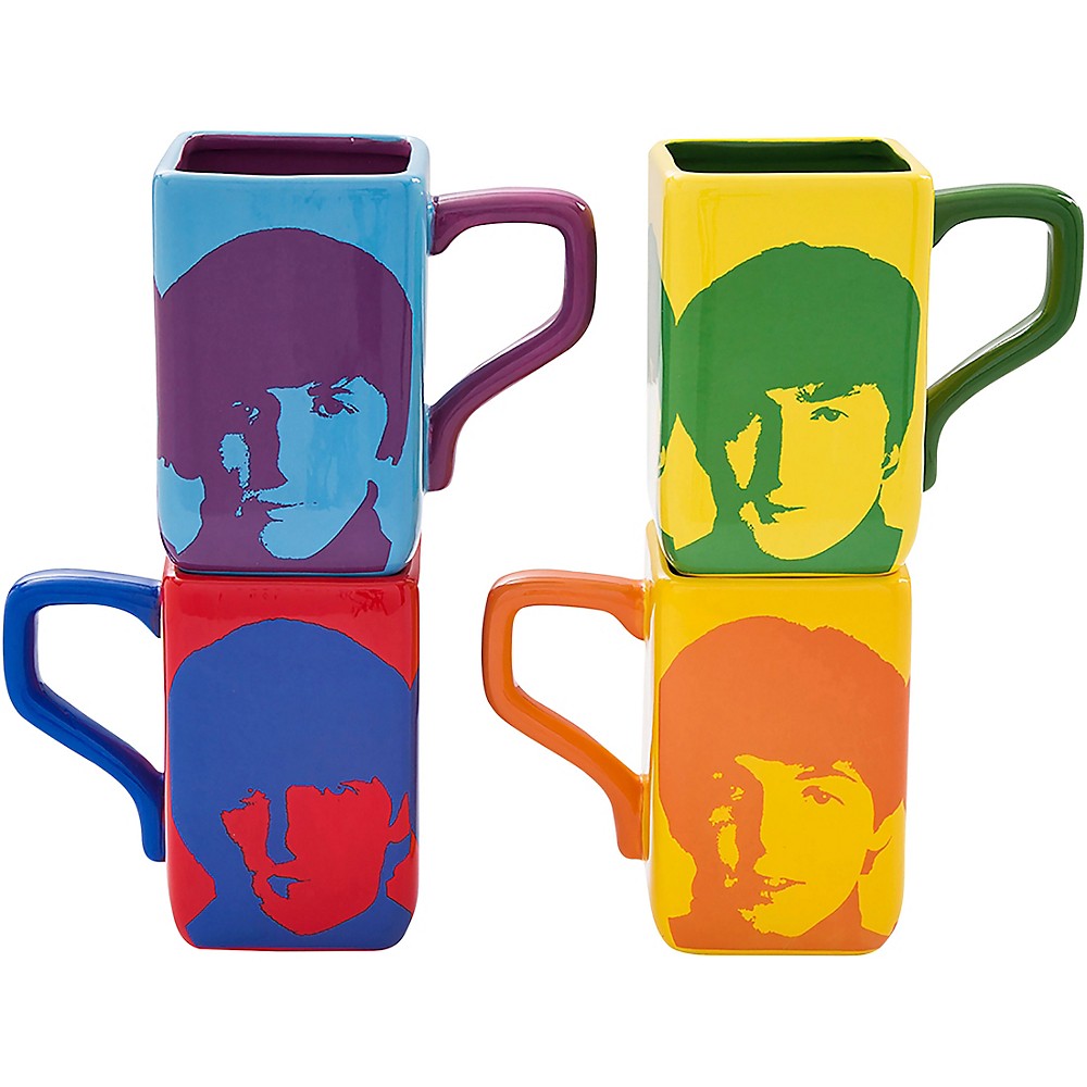 UPC 733966068233 product image for Vandor The Beatles Color Bar 4 Pc. 12 Oz. Square Mug Set | upcitemdb.com