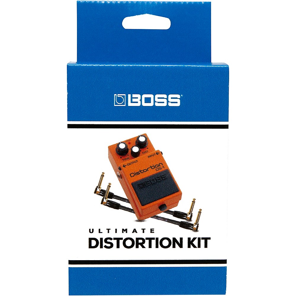Boss Ds-1 Distortion Effects Pedal And Two 6-Inch Jumper Cable Promo Pack